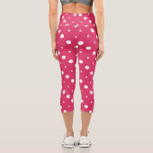 Leggings Capri points roses et blancs (Verso)