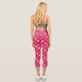 Leggings Capri points roses et blancs (Verso)