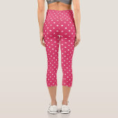 Leggings Capri points roses et blancs (Verso)