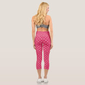 Leggings Capri points roses et blancs (Verso)