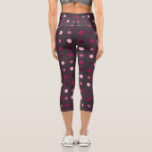 Leggings Capri Points roses et violets (Verso)