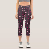 Leggings Capri Points roses et violets (Recto)