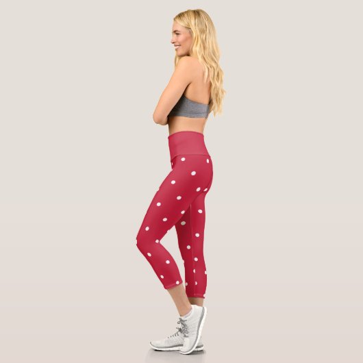 Leggings Capri points rouges et blancs (Gauche)