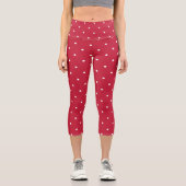 Leggings Capri points rouges et blancs (Recto)