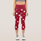 Leggings Capri points rouges et blancs (Recto)
