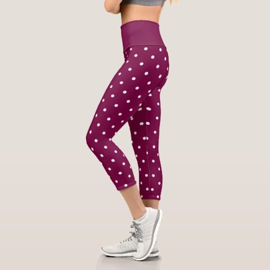 Leggings Capri Points violets et blancs Claret (Gauche)