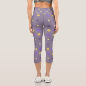 Leggings Capri Points violets et jaunes (Verso)