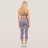 Leggings Capri Points violets et jaunes (Verso)