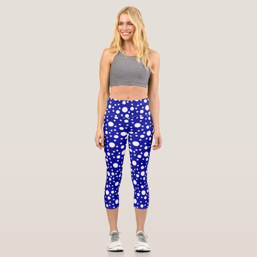 Leggings Capri Pois bleu (Recto)