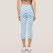 Leggings Capri Pois Bleus, Motif Pointe Polka, Points, Pointe (Verso)