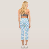 Leggings Capri Pois Bleus, Motif Pointe Polka, Points, Pointe (Verso)