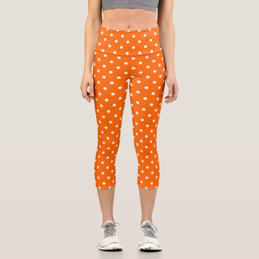 Leggings Capri Pois orange Capris (Recto)