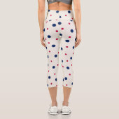 Leggings Capri Pois rouge et bleu (Verso)