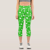Leggings Capri Pois verts (Recto)