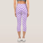 Leggings Capri Pois violets, Motif à points Polka, points, pointi (Verso)