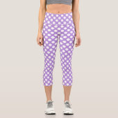 Leggings Capri Pois violets, Motif à points Polka, points, pointi (Recto)
