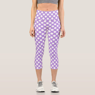 Leggings Capri Pois violets, Motif à points Polka, points, pointi
