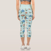 Leggings Capri Poisson Carton mignon (Verso)