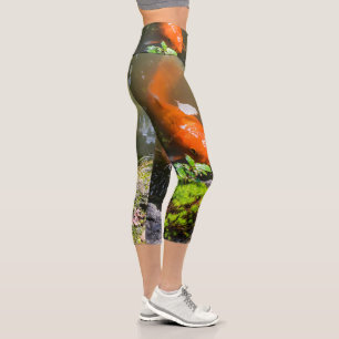 Leggings Capri Poisson Koi dans un étang