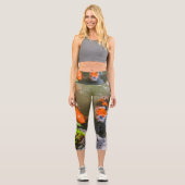 Leggings Capri Poisson Koi dans un étang (Recto)