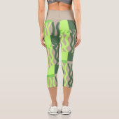 Leggings Capri Poisson marin abstrait (Verso)