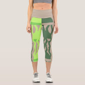 Leggings Capri Poisson marin abstrait (Recto)