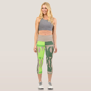 Leggings Capri Poisson marin abstrait