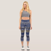Leggings Capri Polka bleu (Recto)
