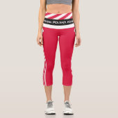Leggings Capri Pologne & polonais Drapeau mode, Fitness, Sports (Recto)