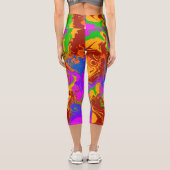 Leggings Capri Porridge de cerveau en Abstrait (Verso)