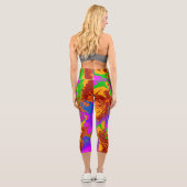 Leggings Capri Porridge de cerveau en Abstrait (Verso)