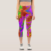 Leggings Capri Porridge de cerveau en Abstrait (Recto)