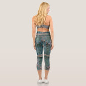 Leggings Capri Porte en bois décoratif cool (Verso)