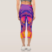 Leggings Capri possums australien à queue touffue psychédélique (Verso)