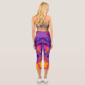Leggings Capri possums australien à queue touffue psychédélique (Verso)