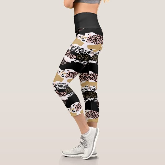 Leggings Capri Poster de animal sauvage (Gauche)