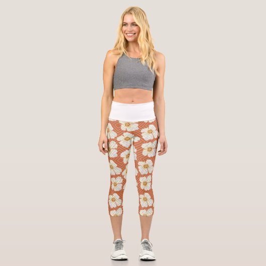 Leggings Capri Poulet orange (Recto)