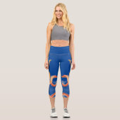 Leggings Capri poulpe orange (Recto)
