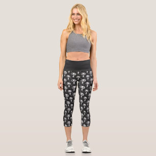 Leggings Capri Poupée Voodoo Haut Taille Capris Pantalon Yoga