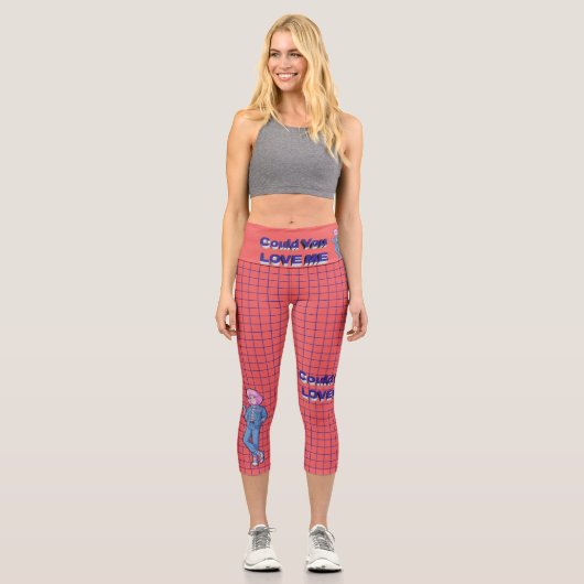Leggings Capri Pourriez-vous M'AIMER (Recto)