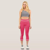 Leggings Capri Powered by plante Vegan rose minima (Recto)