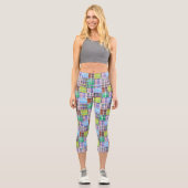 Leggings Capri Preppy Patchwork Madras Look #1 (Recto)