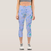 Leggings Capri Pretty Blue Floral Garden  (Recto)