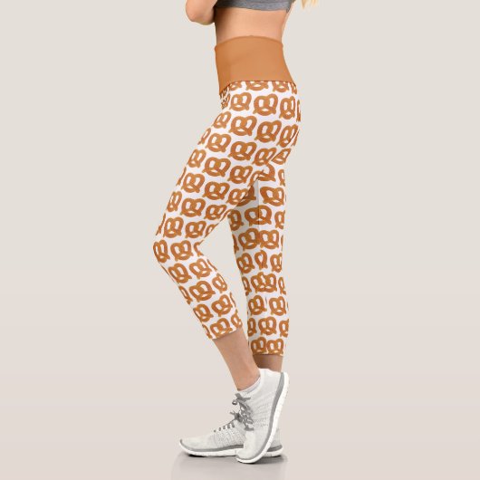 Leggings Capri Pretzel doux et salé Motif (Gauche)
