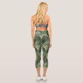 Leggings Capri Prickly Pear Texture Pale Green (Verso)