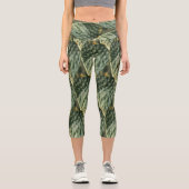 Leggings Capri Prickly Pear Texture Pale Green (Recto)
