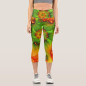 Leggings Capri Psychédélique colorée moderne art Abstrait fractal (Recto)