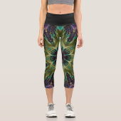 Leggings Capri Psychédélique Mandala Rétro Hippie Trippy Boho Chi (Recto)