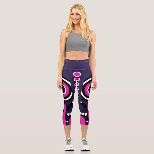 Leggings Capri Puple Pink Tiki (Recto)