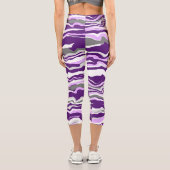 Leggings Capri Purple, Lavande, Gris rayures fluides (Verso)